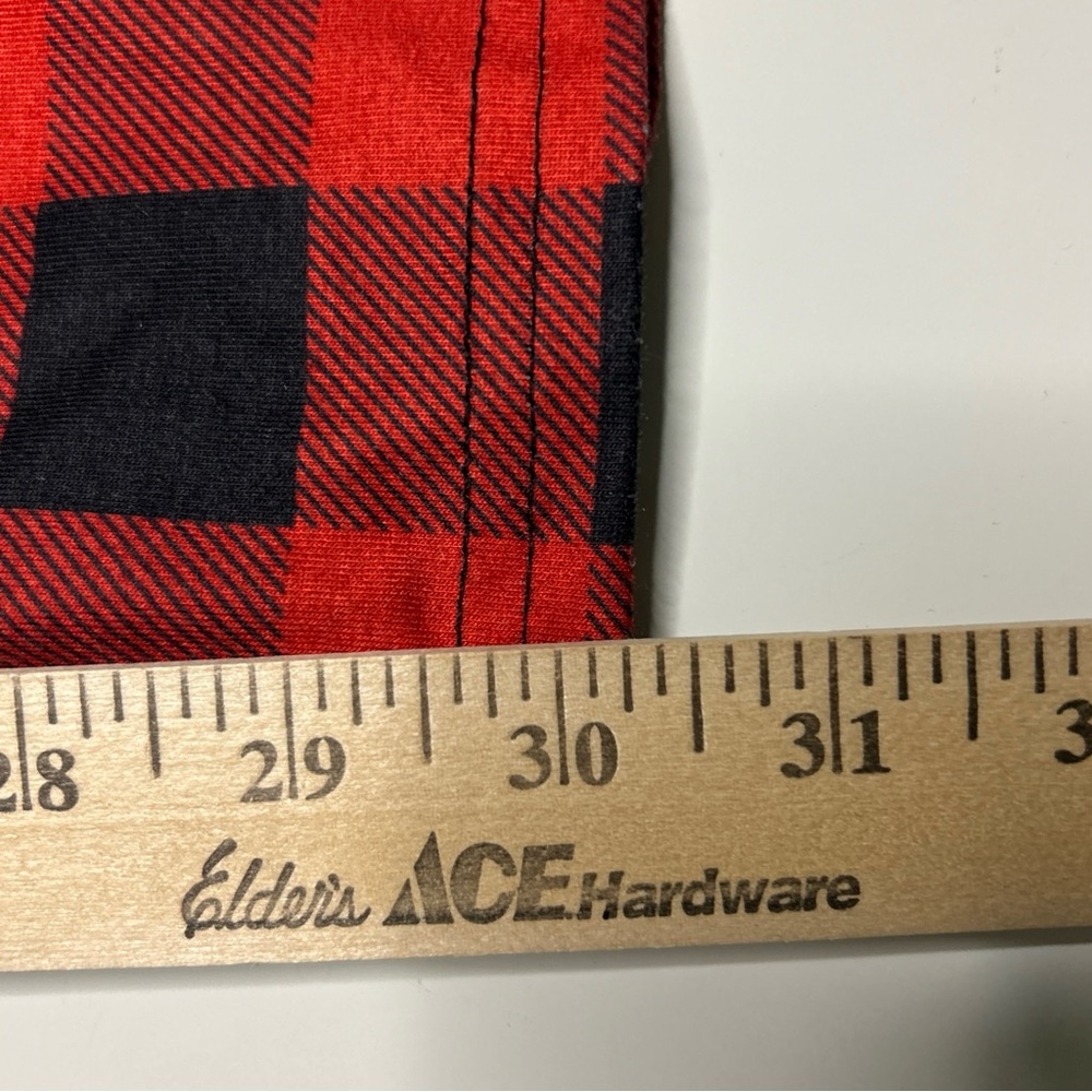 Holiday Pajamas Men’s XL Buffalo Red Black Check Pant Merry Christmas Text Shirt - Picture 8 of 11